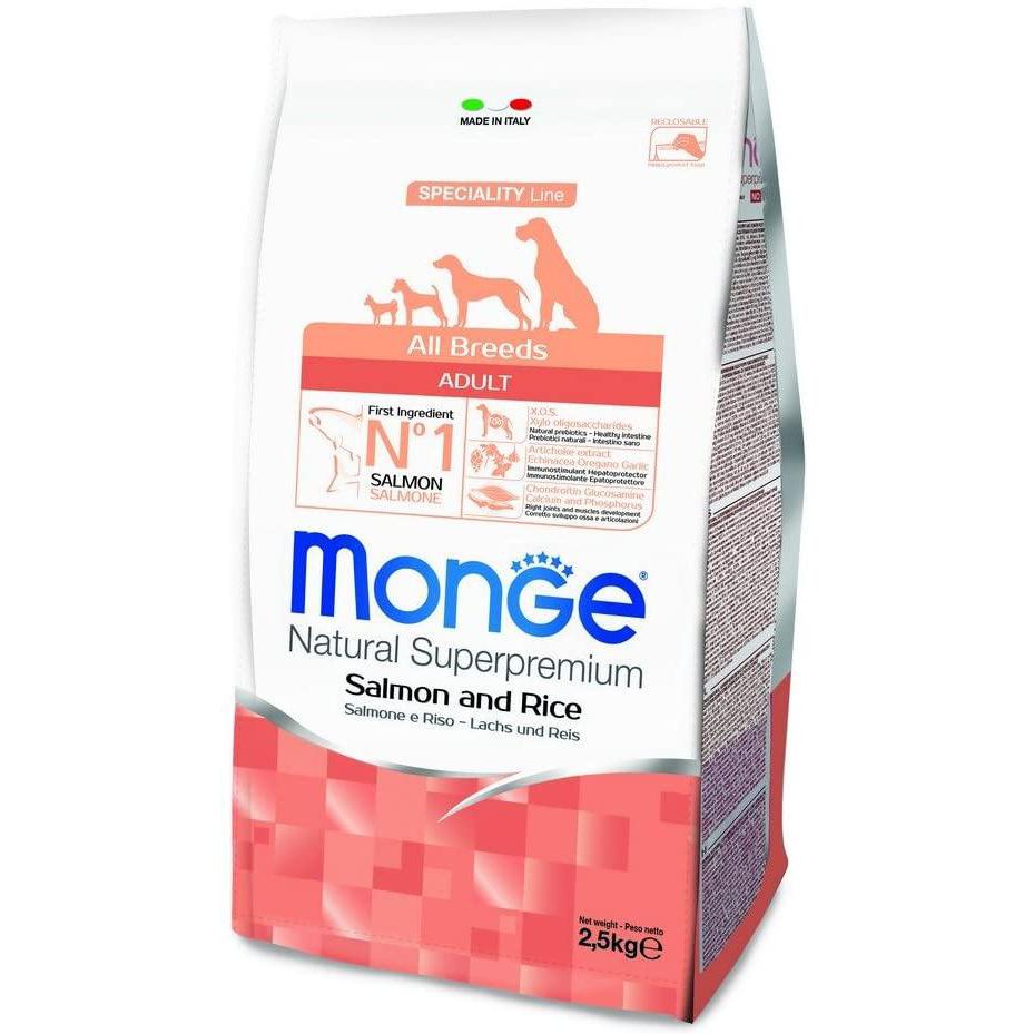 Monge Natural Superpremium Adult Salmone e Riso 2,5kg Monge Natural Superpremium Adult Salmone e Riso 2,5kg